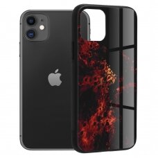 [Užsakomoji prekė] Dėklas skirtas iPhone 11 - Techsuit Glaze Series - Raudonas Nebula ORQ671