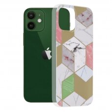 [Užsakomoji prekė] Dėklas skirtas iPhone 12 / 12 Pro - Techsuit Marble Series - Violetinis Hex