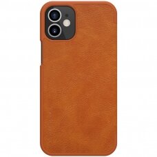 [Užsakomoji prekė] Dėklas skirtas iPhone 12 mini - Nillkin QIN Leather Case - Rudas