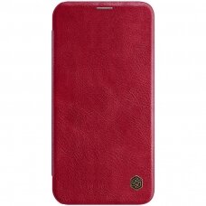[Užsakomoji prekė] Dėklas skirtas iPhone 12 mini - Nillkin QIN Leather Case - Raudonas