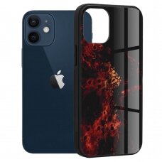 [Užsakomoji prekė] Dėklas skirtas iPhone 12 mini Techsuit Glaze - Raudonas Nebula YJP382