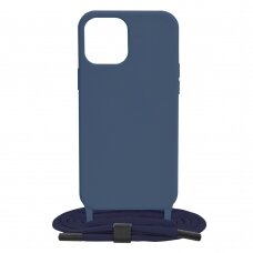 [Užsakomoji prekė] Dėklas skirtas iPhone 12 Pro Max - Techsuit Crossbody Lanyard - Mėlynas
