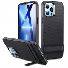 [Užsakomoji prekė] Dėklas skirtas iPhone 13 Pro - ESR Air Shield Boost Kickstand - Translucent Juodas