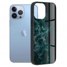 [Užsakomoji prekė] Telefono dėklas iPhone 13 Pro Max - Techsuit Glaze Series - Mėlynas Nebula IKX765