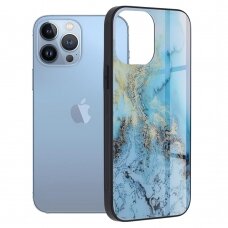 [Užsakomoji prekė] Dėklas skirtas iPhone 13 Pro Max - Techsuit Glaze Series - Mėlynas Ocean IKX765