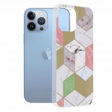 [Užsakomoji prekė] Dėklas skirtas iPhone 13 Pro Max - Techsuit Marble Series - Violetinis Hex IKX765