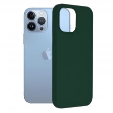 [Užsakomoji prekė] Dėklas skirtas iPhone 13 Pro Max - Techsuit Soft Edge Silicone - Tamsiai Žalias