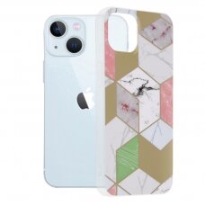 [Užsakomoji prekė] Dėklas skirtas iPhone 13 - Techsuit Marble Series - Violetinis Hex BVC439