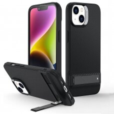 [Užsakomoji prekė] Dėklas skirtas iPhone 14 Plus - ESR Air Shield Boost Kickstand - Translucent Juodas