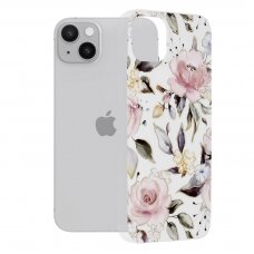 [Užsakomoji prekė] Dėklas skirtas iPhone 14 Plus - Techsuit Marble Series - Chloe Baltas GRN559