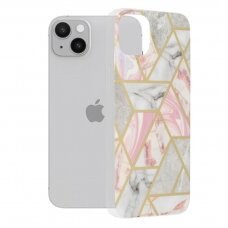 [Užsakomoji prekė] Dėklas skirtas iPhone 14 Plus - Techsuit Marble Series - Rožinis Hex GRN559