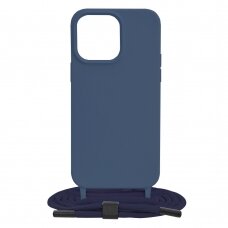 [Užsakomoji prekė] Dėklas skirtas iPhone 14 Pro Max - Techsuit Crossbody Lanyard - Mėlynas