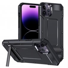 [Užsakomoji prekė] Dėklas iPhone 14 Pro - Techsuit Hybrid Armor Kickstand - Juodas