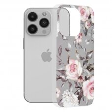 [Užsakomoji prekė] Dėklas skirtas iPhone 14 Pro - Techsuit Marble Series - Bloom of Ruth Pilkas