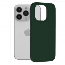 [Užsakomoji prekė] Dėklas skirtas iPhone 14 Pro - Techsuit Soft Edge Silicone - Tamsiai Žalias