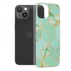 [Užsakomoji prekė] Dėklas skirtas iPhone 14 - Techsuit Marble Series - Žalias Hex