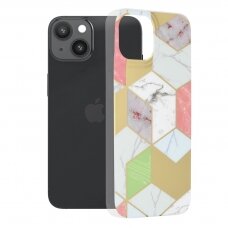 [Užsakomoji prekė] Dėklas skirtas iPhone 14 - Techsuit Marble Series - Violetinis Hex