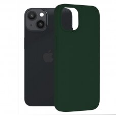 [Užsakomoji prekė] Dėklas skirtas iPhone 14 - Techsuit Soft Edge Silicone - Tamsiai Žalias