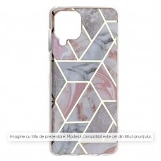 [Užsakomoji prekė] Dėklas iPhone 15 Plus - Techsuit Marble Series - Rožinis Hex
