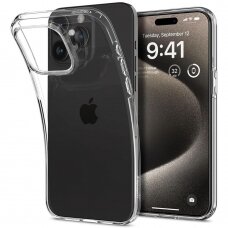[Užsakomoji prekė] Dėklas iPhone 15 Pro Max - Spigen Liquid Crystal - Skaidrus