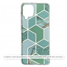 [Užsakomoji prekė] Dėklas iPhone 15 Pro - Techsuit Marble Series - Žalias Hex
