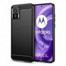 [Užsakomoji prekė] Dėklas skirtas Motorola Edge 30 Neo - Techsuit Carbon Silicone - Juodas