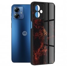 [Užsakomoji prekė] Dėklas Motorola Moto G14 - Techsuit Glaze Series - Raudonas Nebula