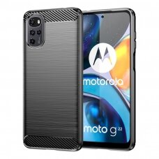 [Užsakomoji prekė] Dėklas skirtas Motorola Moto G22 - Techsuit Carbon Silicone - Juodas
