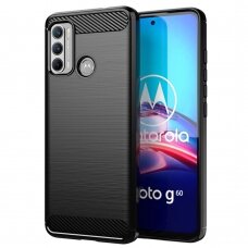 [Užsakomoji prekė] Dėklas skirtas Motorola Moto G60 - Techsuit Carbon Silicone - Juodas