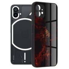 [Užsakomoji prekė] Dėklas skirtas Nothing Phone (1) - Techsuit Glaze Series - Raudonas Nebula TMT774