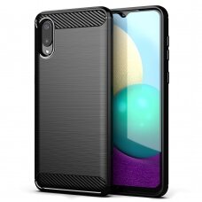 [Užsakomoji prekė] Dėklas skirtas Samsung Galaxy A02 / M02 - Techsuit Carbon Silicone - Juodas