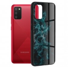 [Užsakomoji prekė] Dėklas skirtas Samsung Galaxy A02s - Techsuit Glaze Series - Mėlynas Nebula UTR834