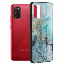 [Užsakomoji prekė] Dėklas skirtas Samsung Galaxy A02s - Techsuit Glaze Series - Mėlynas Ocean UTR834
