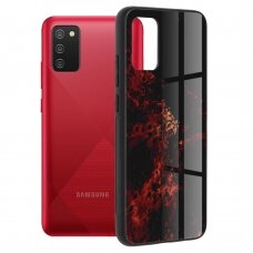 [Užsakomoji prekė] Dėklas skirtas Samsung Galaxy A02s - Techsuit Glaze Series - Raudonas Nebula UTR834