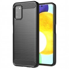 [Užsakomoji prekė] Dėklas skirtas Samsung Galaxy A03s - Techsuit Carbon Silicone - Juodas HQW494