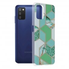 [Užsakomoji prekė] Dėklas skirtas Samsung Galaxy A03s - Techsuit Marble Series - Žalias Hex HQW494