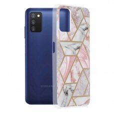 [Užsakomoji prekė] Dėklas skirtas Samsung Galaxy A03s - Techsuit Marble Series - Rožinis Hex HQW494