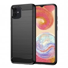 [Užsakomoji prekė] Dėklas Samsung Galaxy A04e - Techsuit Carbon Silicone - Juodas