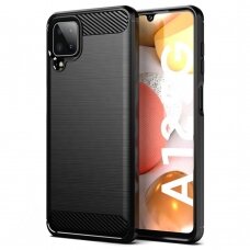 [Užsakomoji prekė] Dėklas skirtas Samsung Galaxy A12 / A12 Nacho - Techsuit Carbon Silicone - Juodas CWA494