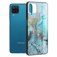 [Užsakomoji prekė] Telefono dėklas Samsung Galaxy A12 / A12 Nacho - Techsuit Glaze Series - Mėlynas Ocean CWA494