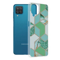 [Užsakomoji prekė] Dėklas skirtas Samsung Galaxy A12 / A12 Nacho - Techsuit Marble Series - Žalias Hex CWA494
