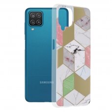 [Užsakomoji prekė] Dėklas skirtas Samsung Galaxy A12 / A12 Nacho - Techsuit Marble Series - Violetinis Hex