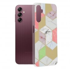 [Užsakomoji prekė] Telefono dėklas Samsung Galaxy A14 5G - Techsuit Marble Series - Violetinis Hex