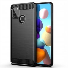 [Užsakomoji prekė] Dėklas skirtas Samsung Galaxy A21s - Techsuit Carbon Silicone - Juodas
