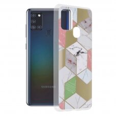 [Užsakomoji prekė] Dėklas skirtas Samsung Galaxy A21s - Techsuit Marble Series - Violetinis Hex