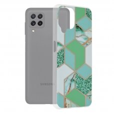 [Užsakomoji prekė] Dėklas skirtas Samsung Galaxy A22 4G - Techsuit Marble Series - Žalias Hex XVC724