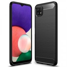 [Užsakomoji prekė] Dėklas skirtas Samsung Galaxy A22 5G - Techsuit Carbon Silicone - Juodas