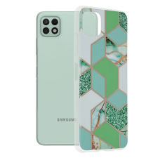 [Užsakomoji prekė] Dėklas skirtas Samsung Galaxy A22 5G - Techsuit Marble Series - Žalias Hex CFM392
