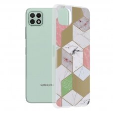 [Užsakomoji prekė] Dėklas skirtas Samsung Galaxy A22 5G - Techsuit Marble Series - Violetinis Hex