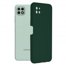 [Užsakomoji prekė] Dėklas skirtas Samsung Galaxy A22 5G  - Techsuit Soft Edge Silicone - Tamsiai Žalias CFM392